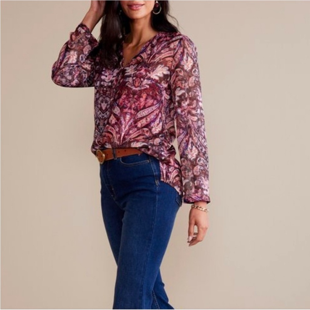 soft surroundings nwt tasha top multi tapestry Size Large